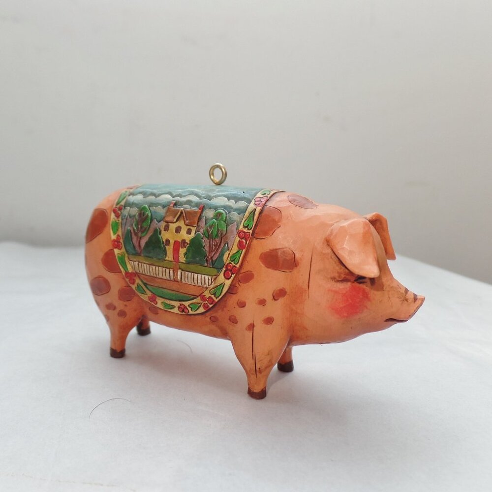 JIM SHORE FARM 2006 PIG ORNAMENT HEARTWOOD CREEK